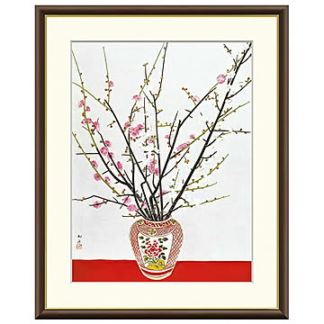 額絵 瓶梅図 速水御舟 52x42cm 三幸