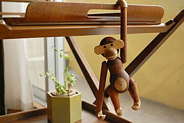 モンキー （小） Monkey チーク材 木製玩具 置物 置き物 オブジェ 北欧インテリア 木製オーナメント インテリア雑貨