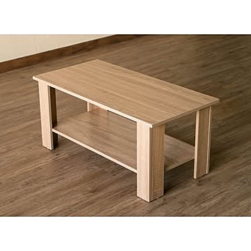 【訳有り アウトレット品】収納棚付きセンターテーブル/ローテーブル 【長方形】 幅90cm 
