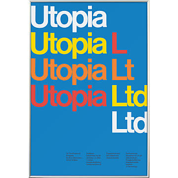 【Bauhaus Japan】Utopia/アートポスター/モダンポスター/バウハウスポスター/フレーム付き