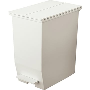 ペダル式 ふた付き ゴミ箱 45L ホワイト 抗菌 防汚加工 幅27cm ポリプロピレン 日本製