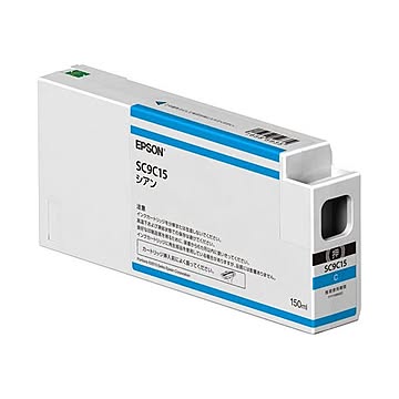 (まとめ）エプソン インクカートリッジ シアン150ml SC9C15 1個【×3セット】