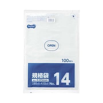 （まとめ）TANOSEE 規格袋 14号0.03×280×410mm 1セット（1000枚：100枚×10パック）【×5セット】