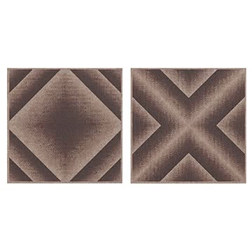 サンコー おくだけ吸着 タイルマット 36枚組 30×30cm ブラウン