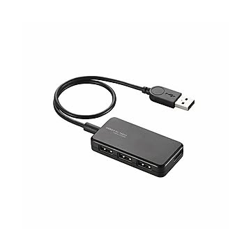 (まとめ)エレコム USB2.0ハブ(Windowsタブレット向け) U2HS-A402BBK×3セット