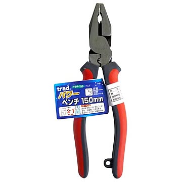 (業務用5個セット) trad パワー圧着ペンチ（DIY 工具 プライヤー） TPP-150mm レッド＆グレー