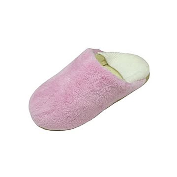 ほんわかほっこりルームシューズ 【M】 左右兼用 滑り止め付き (歩行補助用品/介護用品) ピンク