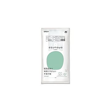 （まとめ）オルディ asunowaバイオマス25手提袋SS／25号乳白100P【×30セット】