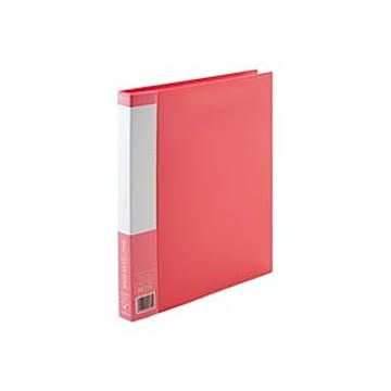 （まとめ）ジョインテックス リング式クリアーブック D051J-RD 赤1冊【×10セット】