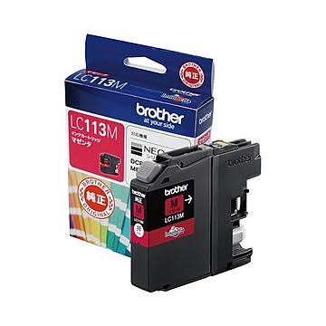 (まとめ) ブラザー BROTHER インクカートリッジ マゼンタ LC113M 1個  【×10セット】