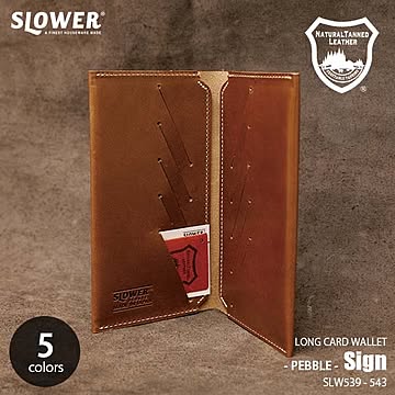 SLOWER スロウワー PEBBLE LONG CARD WALLET Sign ぺブル ロングカードウォレット 「サイン」 長財布 お札入れ カードケース カード収納 栃木レザー 本革 日本製