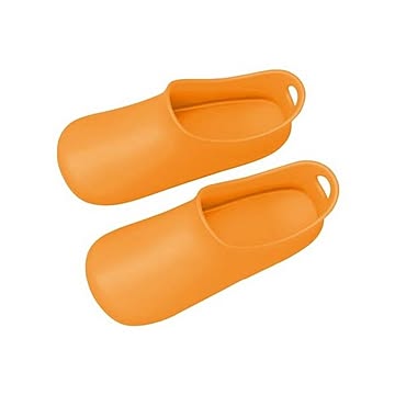 フリーサイズ バスブーツ スリッパ オレンジ 収納簡単 フッキング穴付き 約24〜26cm