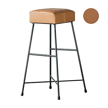 SIKAKU シカク LOAF STOOL HIGH ローフスツール ハイ 11415 / 11416 イス 椅子 いす レザー 本革座面 クロカワ鉄