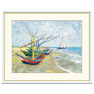 額絵 サント・マリーの漁船 フィンセント・ファン・ゴッホ 52x42cm 三幸