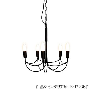 ディクラッセ アルコ スモール LP2002BK シャンデリア 5灯式ランプ 白熱シャンデリア球 直径44 高さ43cm スチール アンティーク調 デザイン ブラック 送料込み