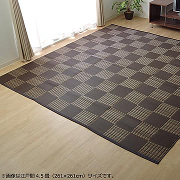 イケヒコ・コーポレーション 洗えるポリプロピレンラグ 本間2畳 2116912 ブラウン