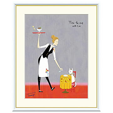 額絵 最高のディナー 山田つむぎ 61x49.5cm 三幸