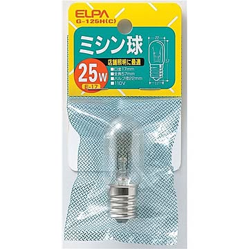 （まとめ） ELPA ミシン球 電球 25W E17 クリア G-125H 【×30セット】