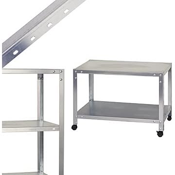 スチールラックのキタジマ NSTR 2段 高さ48.5cm キャスター付き