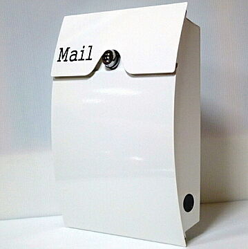 郵便ポスト 郵便受け 錆びにくい メールボックス壁掛けダイヤル錠付きホワイト白色 ステンレスポストpm162 (white)