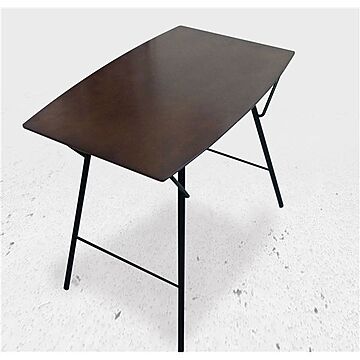 折りたたみテーブル 幅120cm ダークブラウン×ブラック 耐荷重30kg 日本製