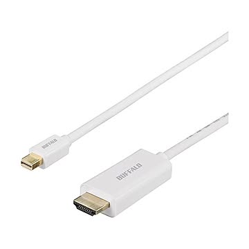 バッファロー（サプライ） miniDP-HDMI 変換ケーブル 3m ホワイト BMDPHD30WH