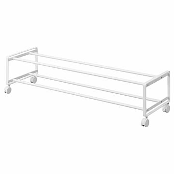 tower タワー (山崎実業)引き出せるキャスター付きシューズラック 2段　Two-Tier Rolling Shoe Rack 下駄箱 シューズケース シューズホルダー シューズボックス
