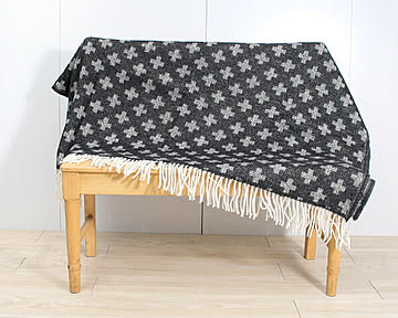 クリッパン プラス ウール スローケット 130×200cm ブラック KLIPPAN Plus