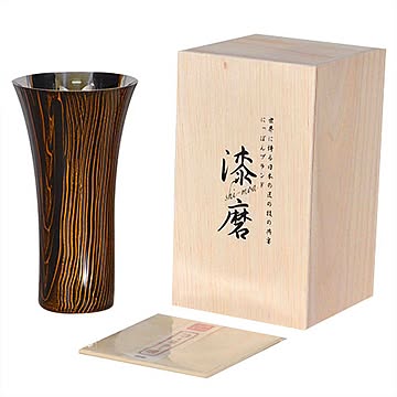 ウチキ 漆磨 漆塗りカップ 和然檀 和然檀+(わもだんぷらす) シングルカップL 黒(黒檀) SCS-L201
