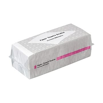 （まとめ）TANOSEE ペーパータオル 抗菌・ダブル（エコノミー）200組/パック 1セット（5パック）【×10セット】