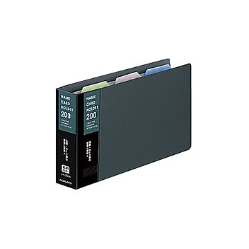 (まとめ) コクヨ 名刺ホルダー(替紙式) 2穴204名 タテ入れ ダークグレー メイ-20DM 1冊  【×30セット】