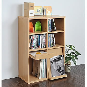 6BOXシリーズ★フラップ2枚扉オープン★ナチュラル