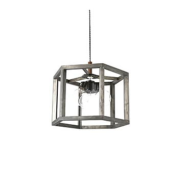 WOOD 6 ウッド6 (白熱球付属) NP-5099 ペンダントライト ペンダントランプ 吊下げ照明 天井照明 LED対応 E26 40W×3灯 ウッド ダイニング 北欧 ナチュラル レトロ カフェ