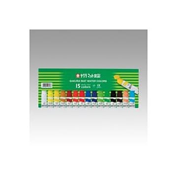 （まとめ） サクラクレパス マット水彩 不透明水彩 ポリチューブ入 MW15PE 入 【×2セット】