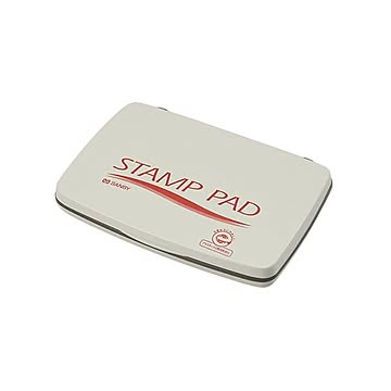 （まとめ） サンビー サンビー 顔料系スタンプ台 中型 赤 【×5セット】