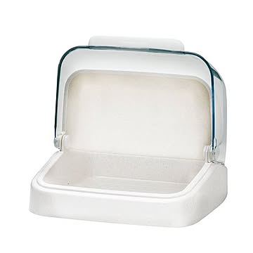 アスベル Nフォルマフード 収納ボックス ホワイト 幅22.8cm 透明カバー付き