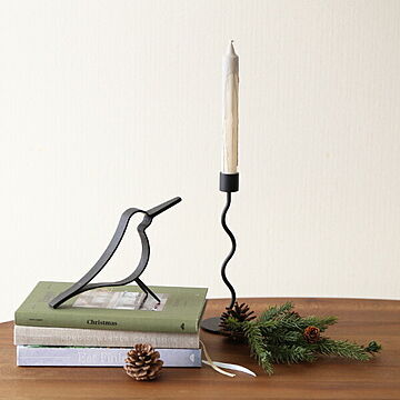 Cooee Design (クーイーデザイン) Curved Candleholder (カーブキャンドルホルダー) 23cm ブラック/サンド