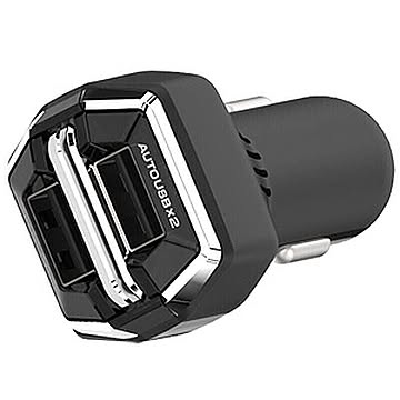 DCソケット 2.4A リバーシブル USB 2ポート 自動判定 ブラック カシムラ AJ-556 管理No. 4907986075564
