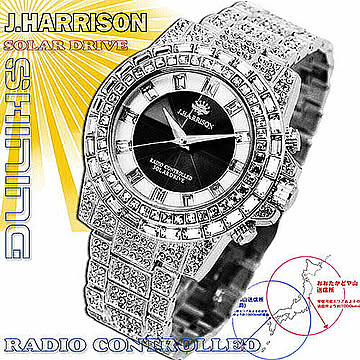 J.HARRISON シャイニングソーラー電波時計 JH-025SB 管理No. 4582263142513