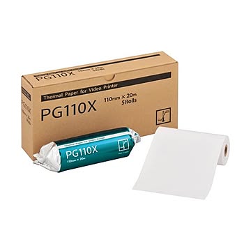 まとめ中川製作所 ビデオプリンタ用紙PG110X 幅110mm×長さ20m 直径50mm 芯内径12mm 0000-204-V020 1箱5巻×3セット