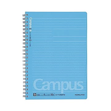 (まとめ) コクヨ キャンパス ツインリングノート（ドット入り罫線） A5 B罫 50枚 ス-T135BTN 1セット（5冊）  【×10セット】