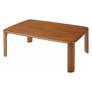 折れ脚テーブル 木製 105cm幅 ブラウン 収納式