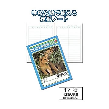 学習帳K-3さんすう17行中割12mm横罫 32-92410個セット