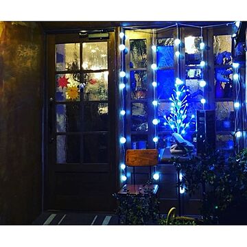 植物型 オブジェ 置物 60cm ホワイト×ブルー LED ブランチツリー インテリア雑貨 リビング 卓上 窓際 玄関 店舗 お店