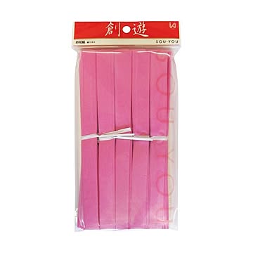 （まとめ）今村紙工 おはながみ 10枚折加工済 桃OH-405 1パック（10本）【×20セット】