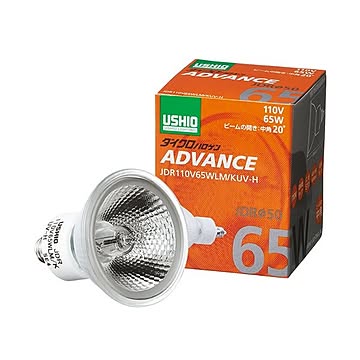 (まとめ) ウシオライティング ダイクロハロゲンアドバンス 65W 中角 E11口金 ミラー付 JDR110V65WLM／KUV-H 1個  【×5セット】
