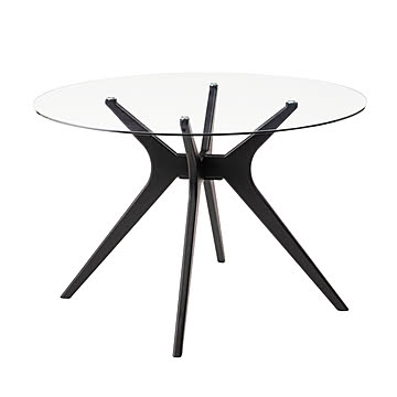 ラウンドテーブル ガラス ダイニングテーブル センターテーブル 机 つくえ テーブル ガラステーブル 丸 幅110cm RTO-11