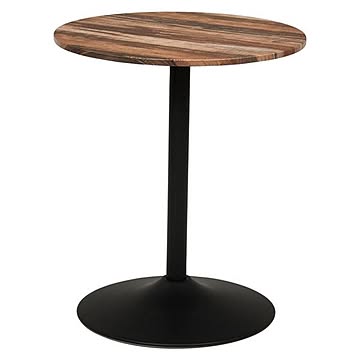 ダイニングテーブル/食卓机 丸型 約直径60×高さ70cm 木目調 カフェテーブル 組立品 〔リビング〕