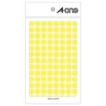 （まとめ） エーワン カラーラベル 丸型 直径9mm 蛍光黄 08173 1パック（416片：104片×4シート） 【×20セット】