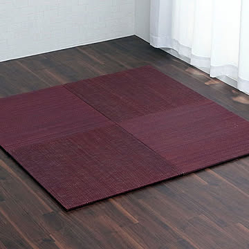 イケヒコ・コーポレーション 美畳 70×70cm 4P ワイン